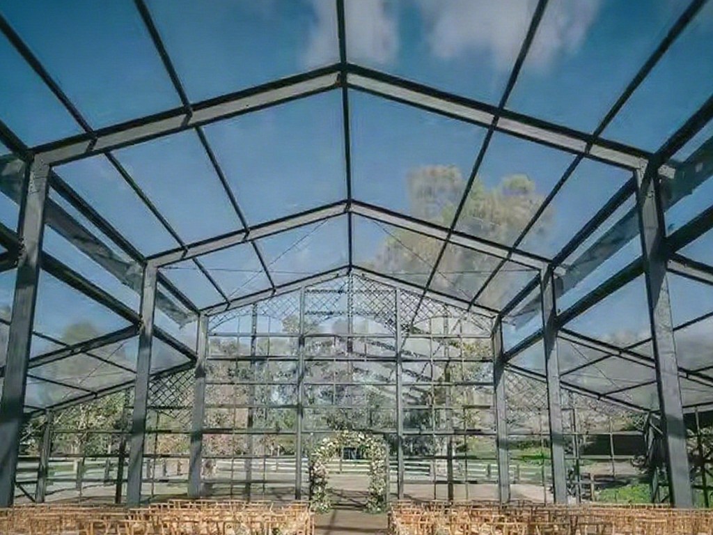 glass greenhouse,  Large greenhouse, greenhouse wedding venue